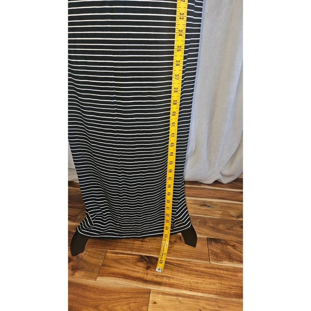 NWT Striped Gateway Tank Maxi Dress Size PS Black White Sleeveless Twist Back - Picture 3 of 5